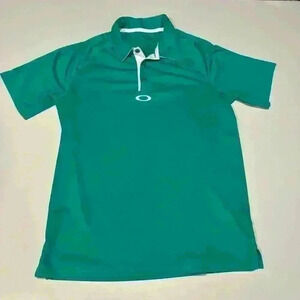 Oakley Green Drifit Collared Shirt Size Small